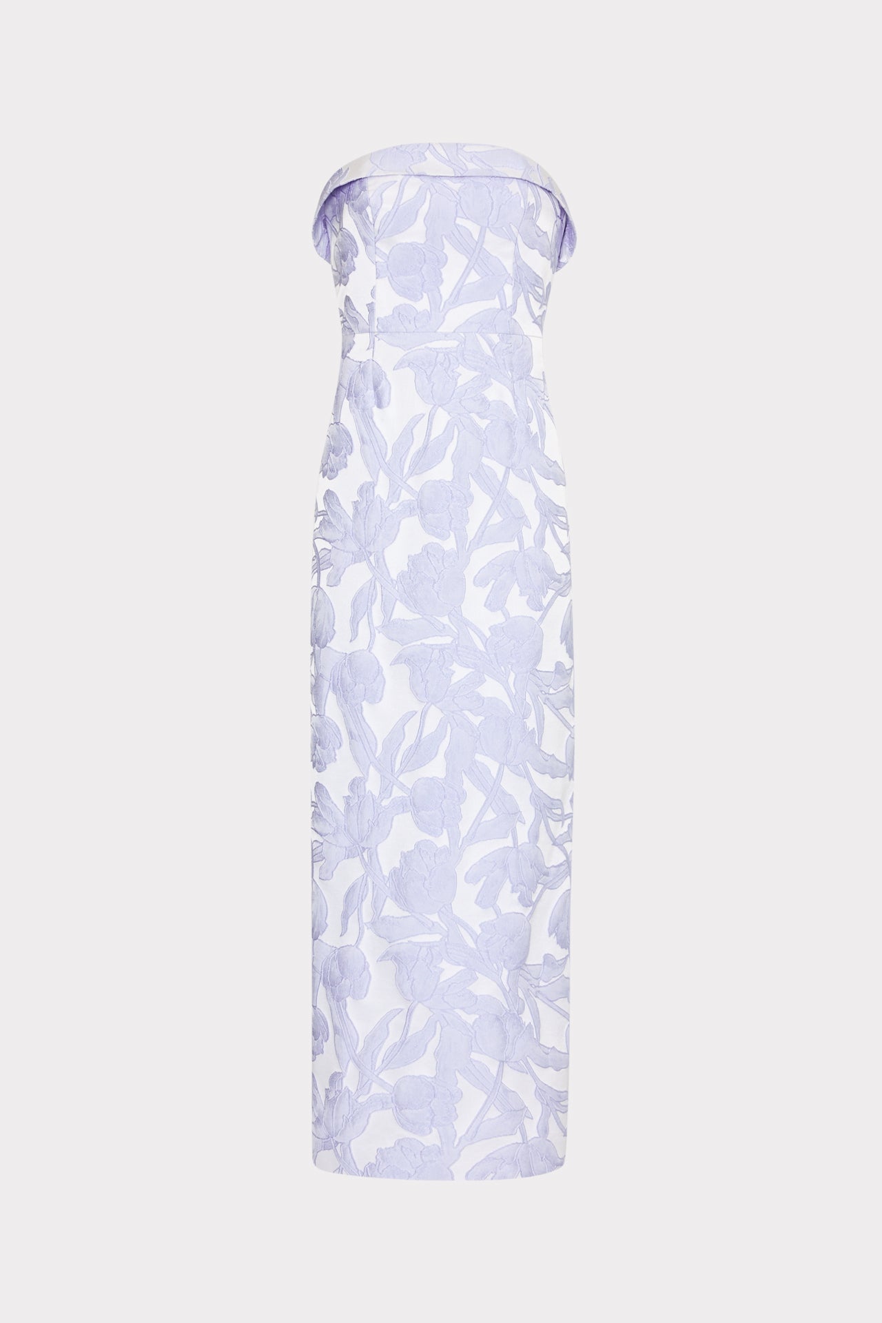 Tulip Jacquard Strapless Dress Periwinkle/Multi | Milly Women