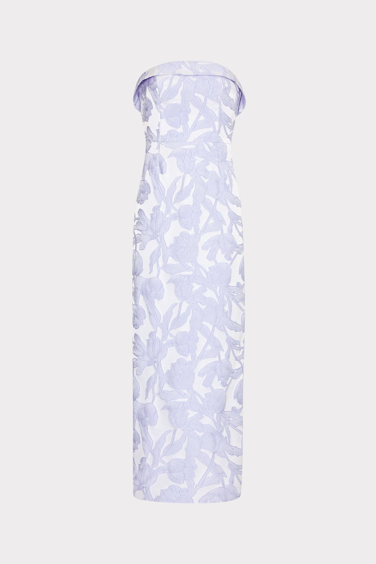 Tulip Jacquard Strapless Dress Periwinkle/Multi | Milly Women