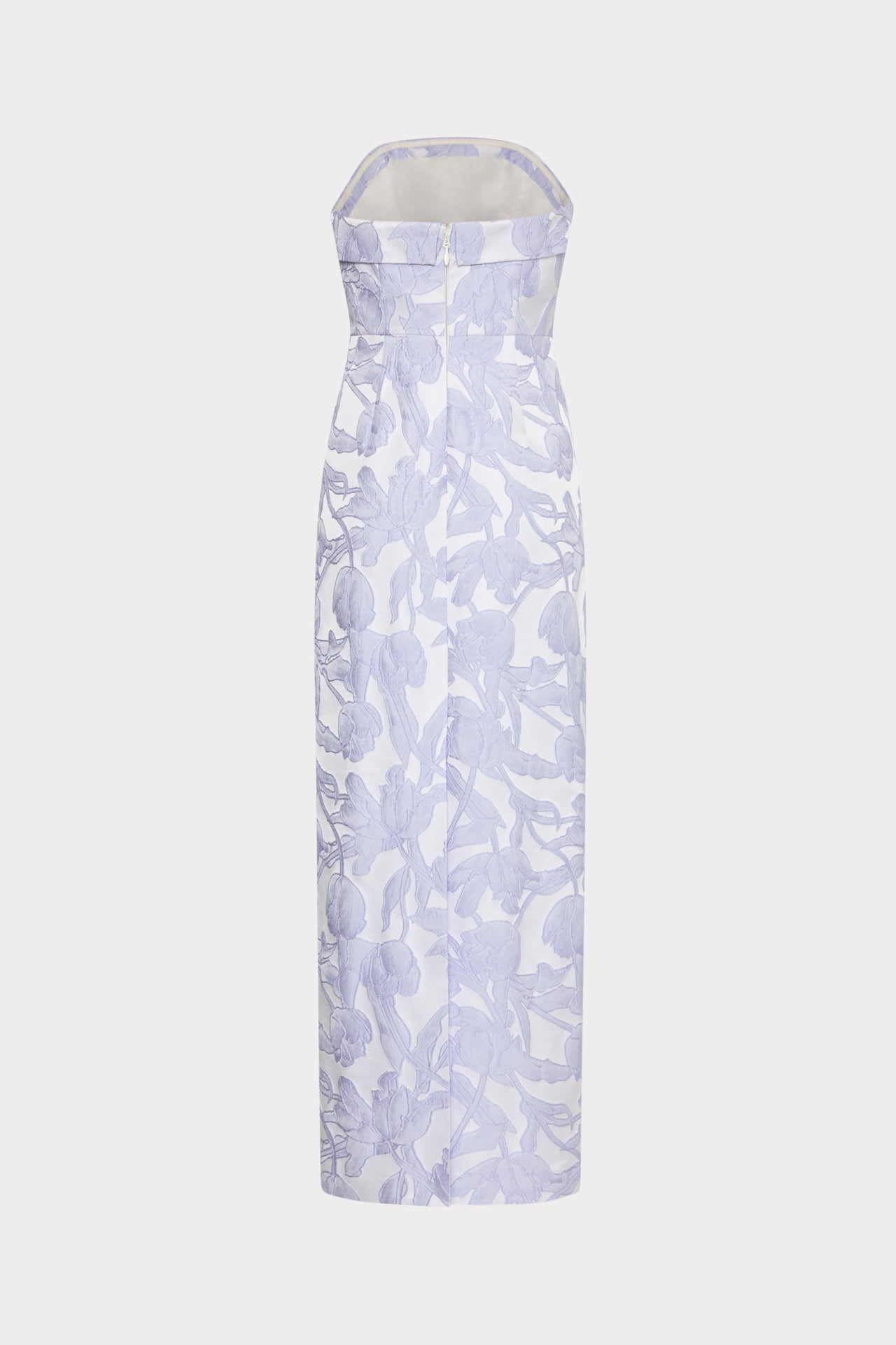 Tulip Jacquard Strapless Dress Periwinkle/Multi | Milly Women