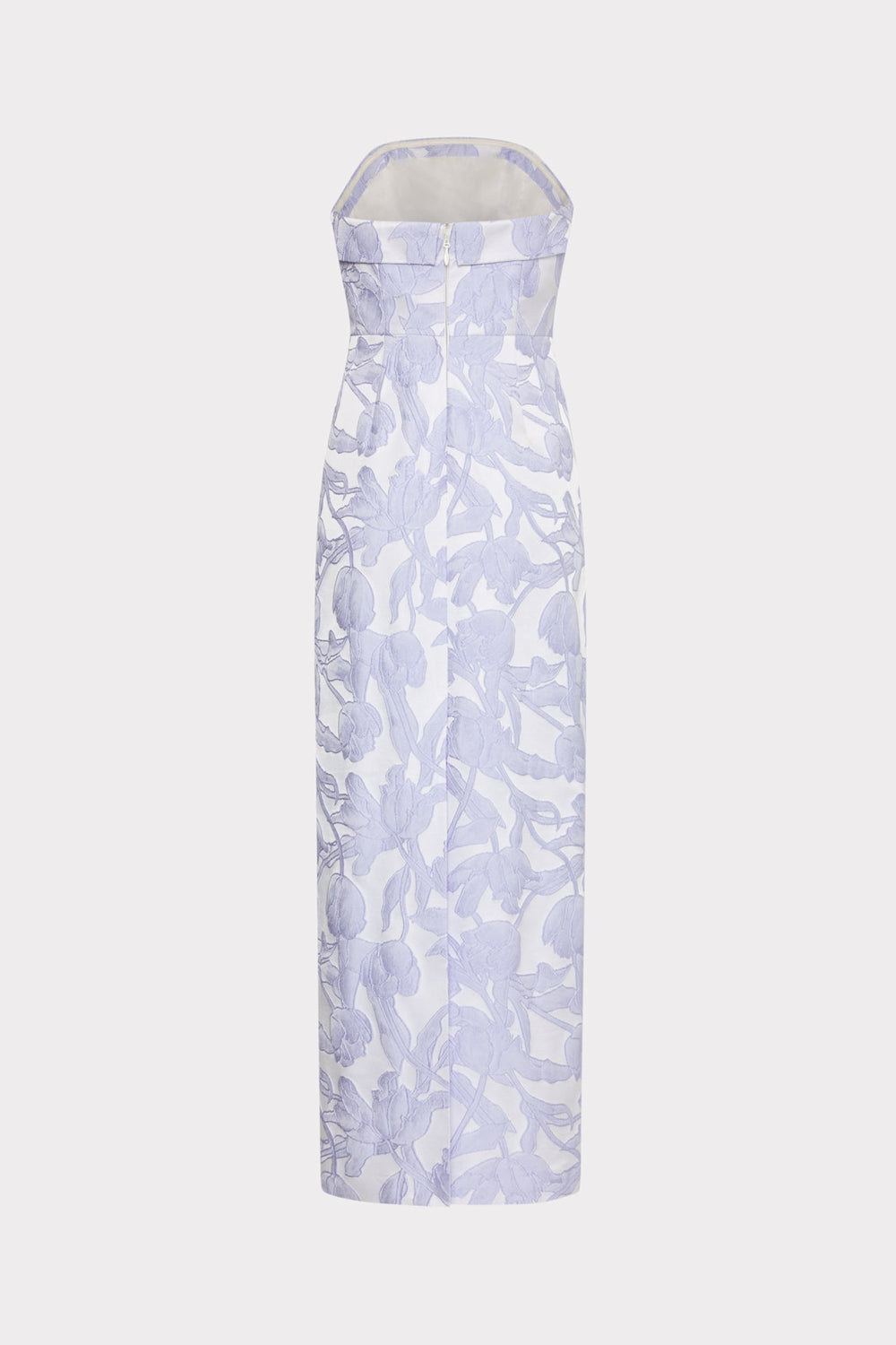 Tulip Jacquard Strapless Dress Periwinkle/Multi | Milly Women