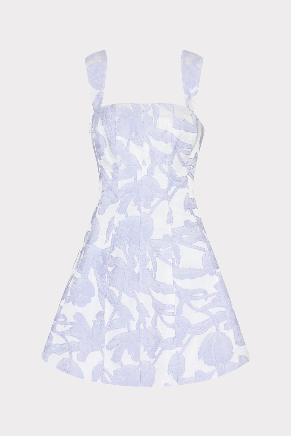 Tulip Jacquard Mini Dress Periwinkle/Multi | Milly Women