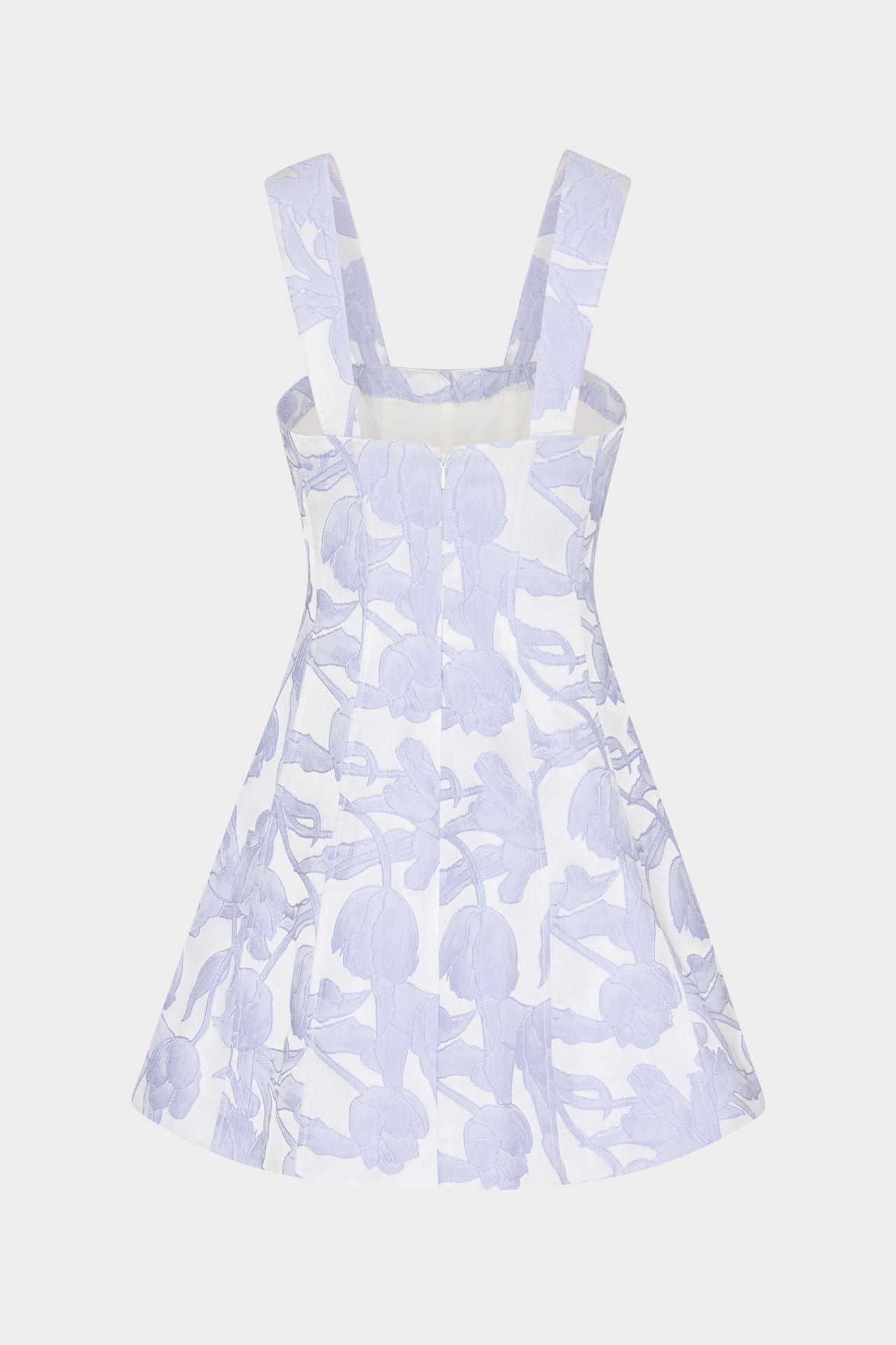 Tulip Jacquard Mini Dress Periwinkle/Multi | Milly Women