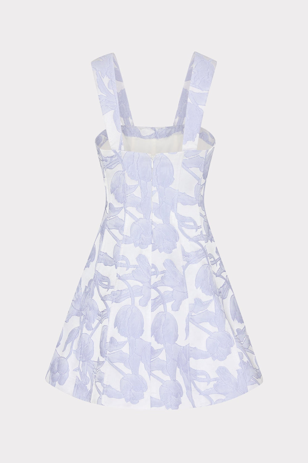 Tulip Jacquard Mini Dress Periwinkle/Multi | Milly Women
