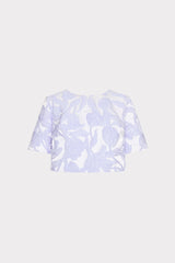 Tulip Jacquard Top Periwinkle/Multi | Milly Women