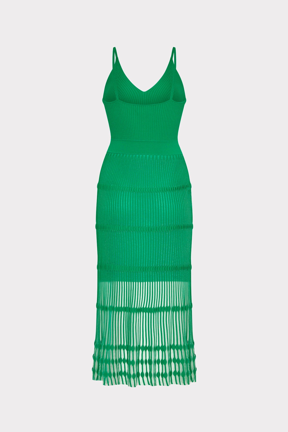 Sheer Knit Cami Dress Green | Milly Women