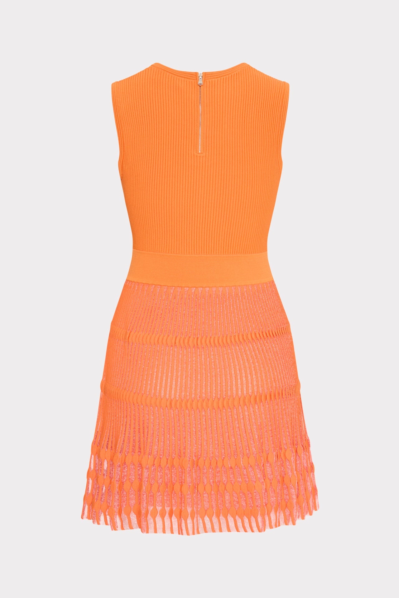 Sheer Knit Fit And Flare Mini Dress Coral | Milly Women