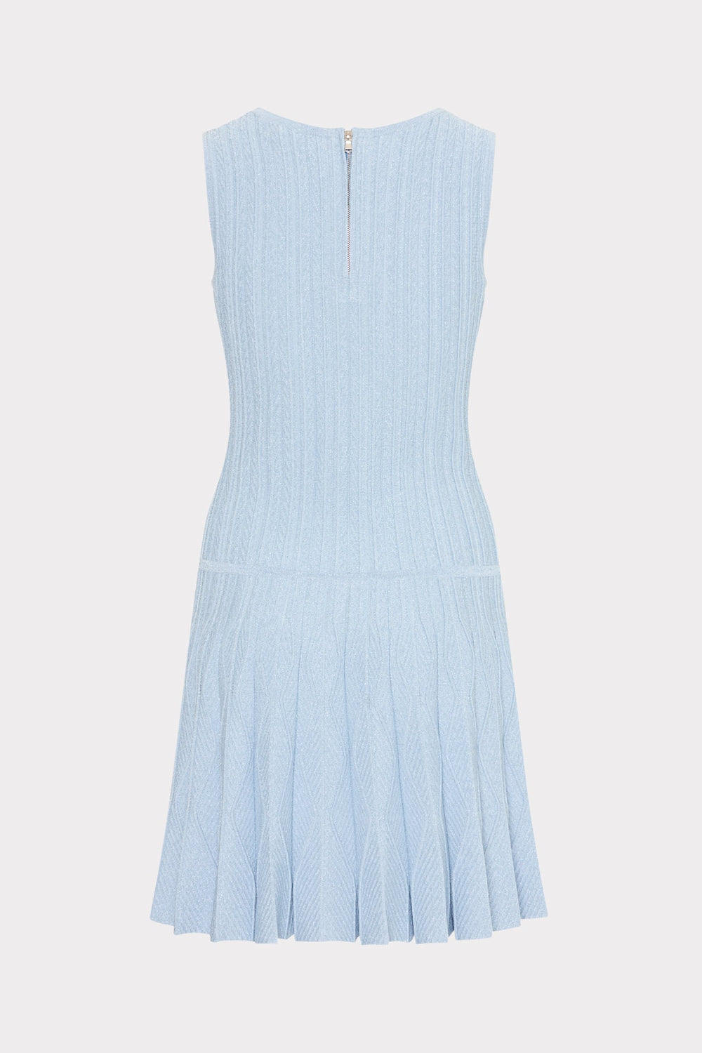 Wave Godet Flare Knit Mini Dress Light Blue | Milly Women
