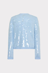 Iman Sequin Knit Cardigan Light Blue | Milly Women