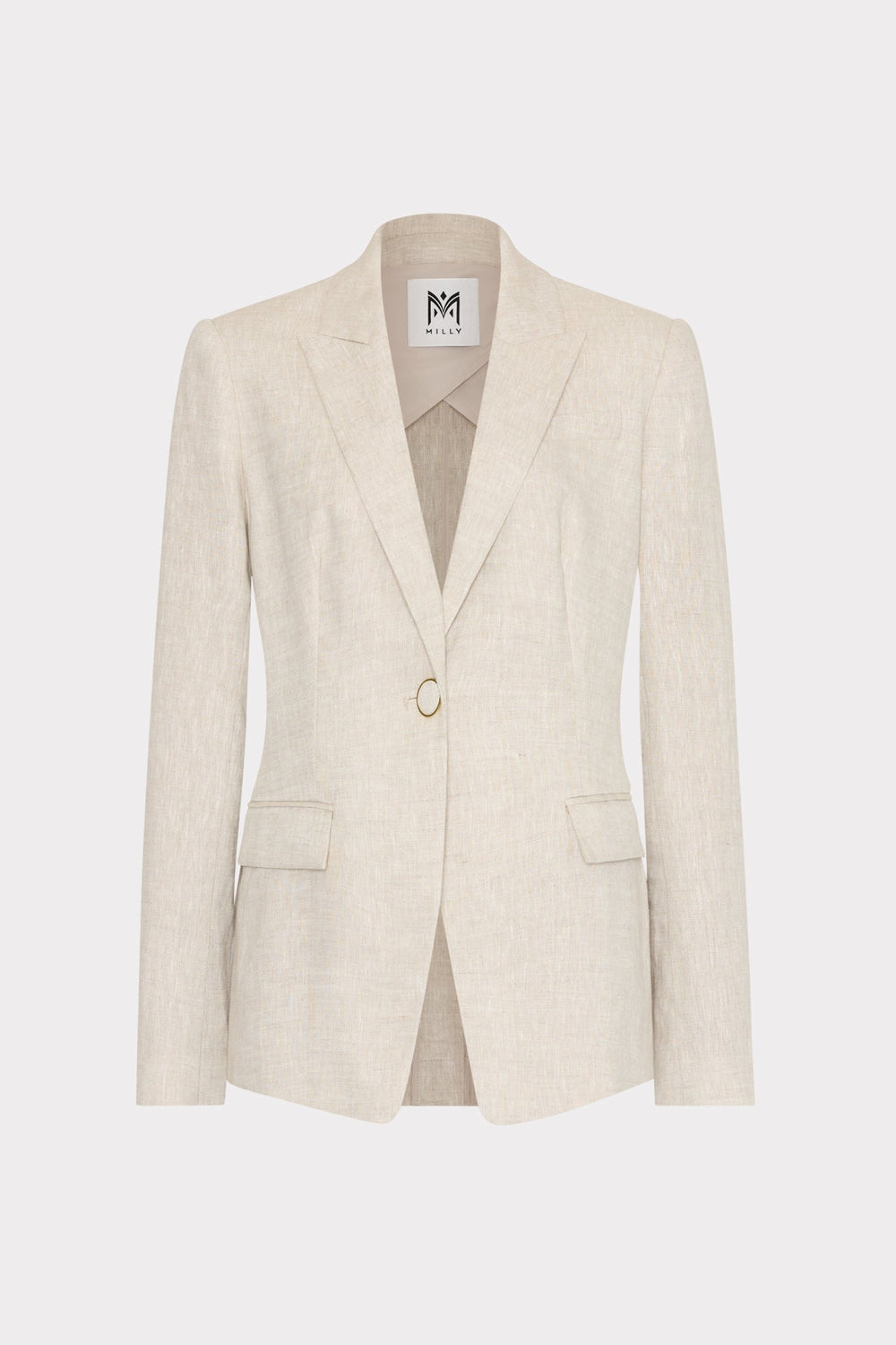 Alexa Linen Blazer Natural | Milly Women