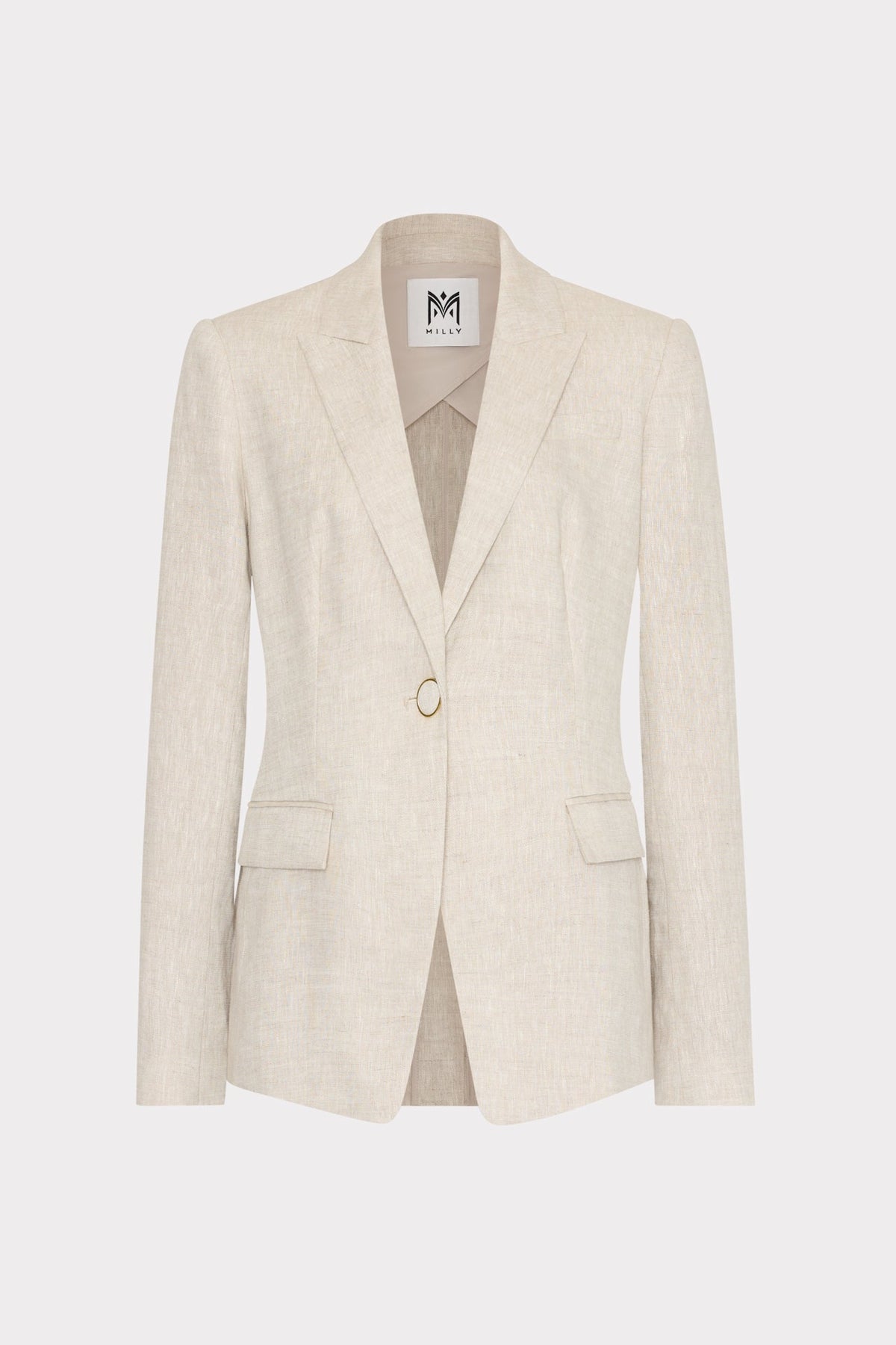 Alexa Linen Blazer Natural | Milly Women