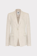 Alexa Linen Blazer Natural | Milly Women