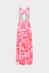 Oria Dream Rose Pleated Dress Magenta Multi | Milly Women