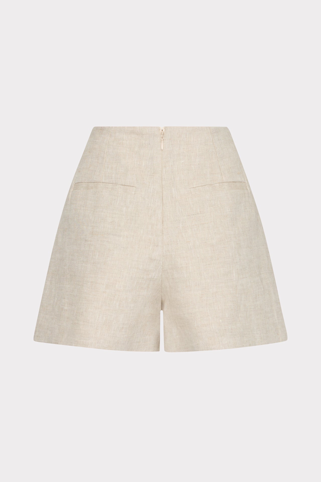 Linen Pleated Shorts Natural | Milly Women