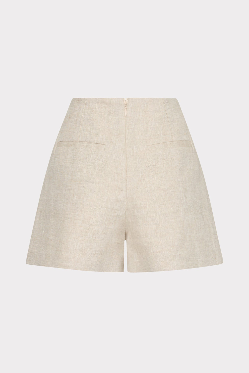 Linen Pleated Shorts Natural | Milly Women