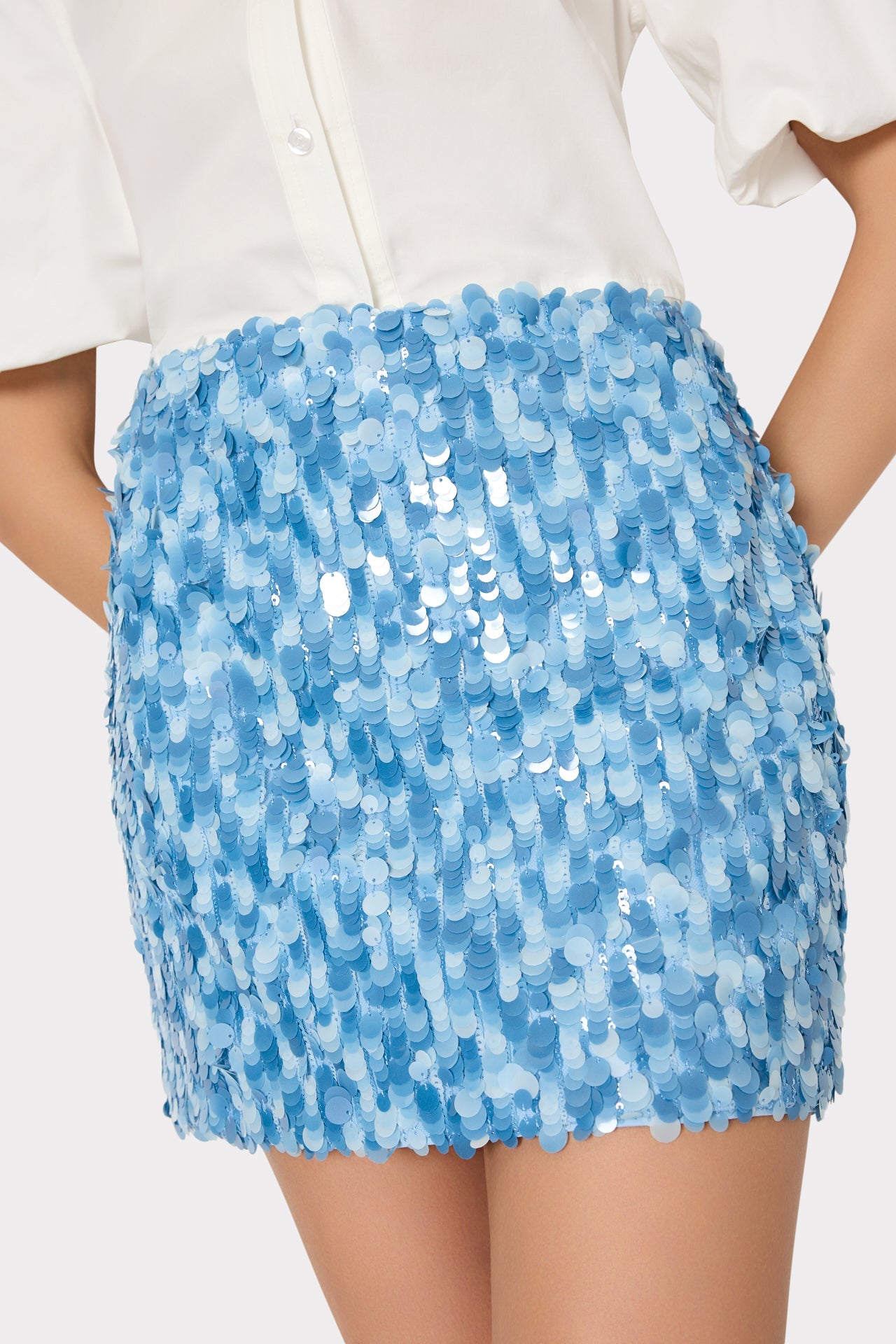 Modern Mini Sequins Skirt Blue Multi | Milly Women