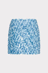 Modern Mini Sequins Skirt Blue Multi | Milly Women
