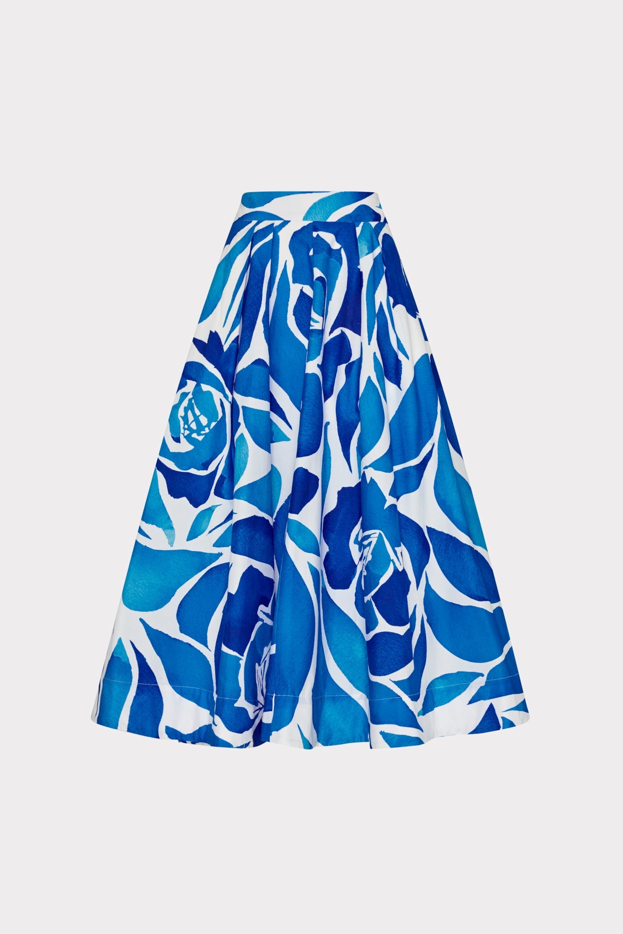 Juliet Dream Rose Midi Skirt Teal Blue Multi | Milly Women