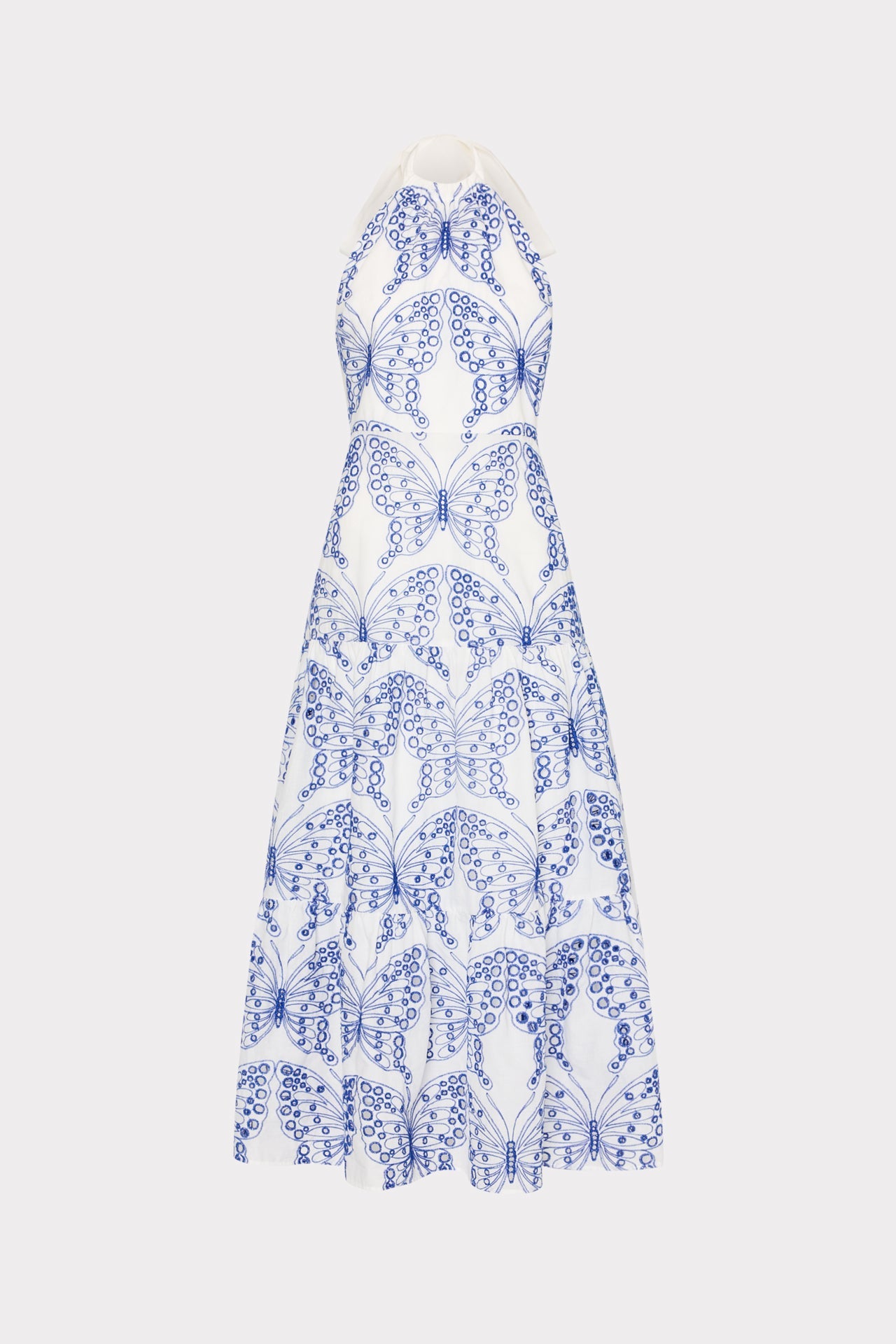 Hayden Butterfly Eyelet Dress White/Blue | Milly Women