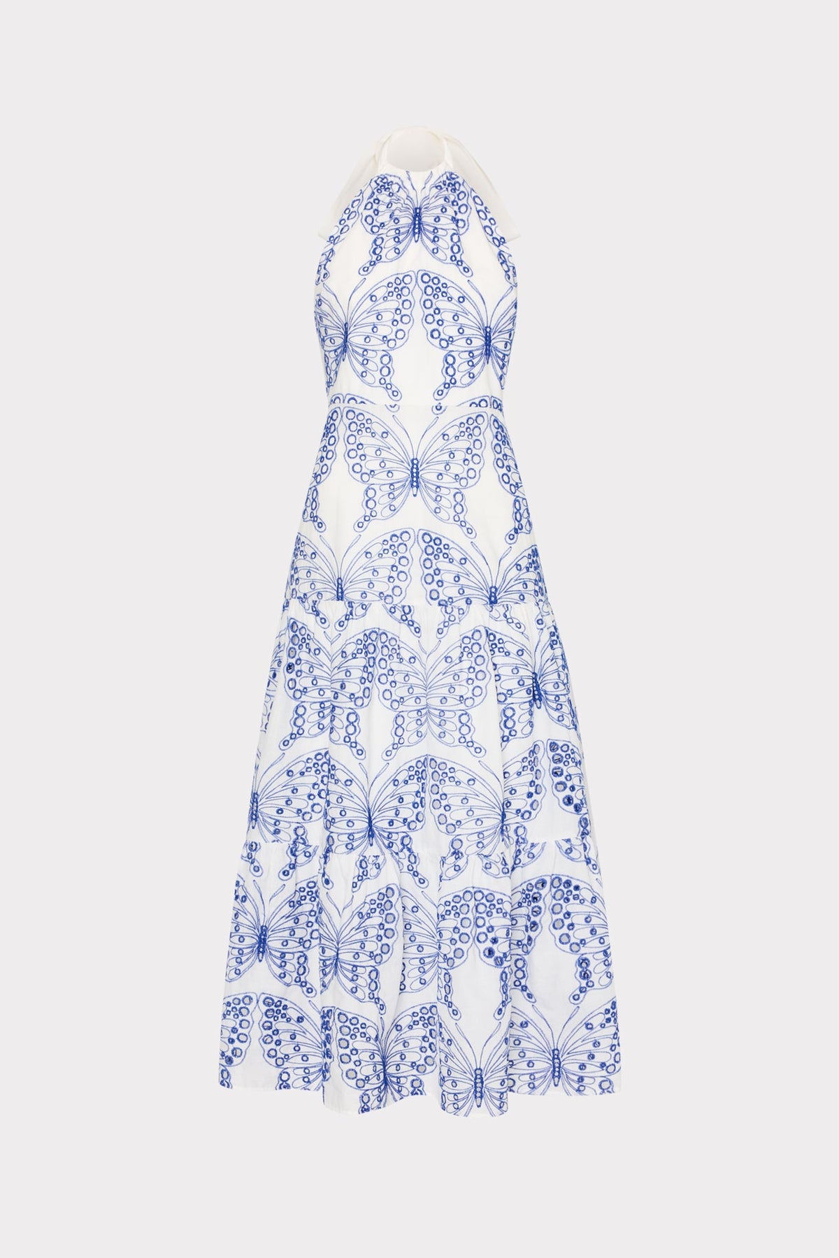 Hayden Butterfly Eyelet Dress White/Blue | Milly Women
