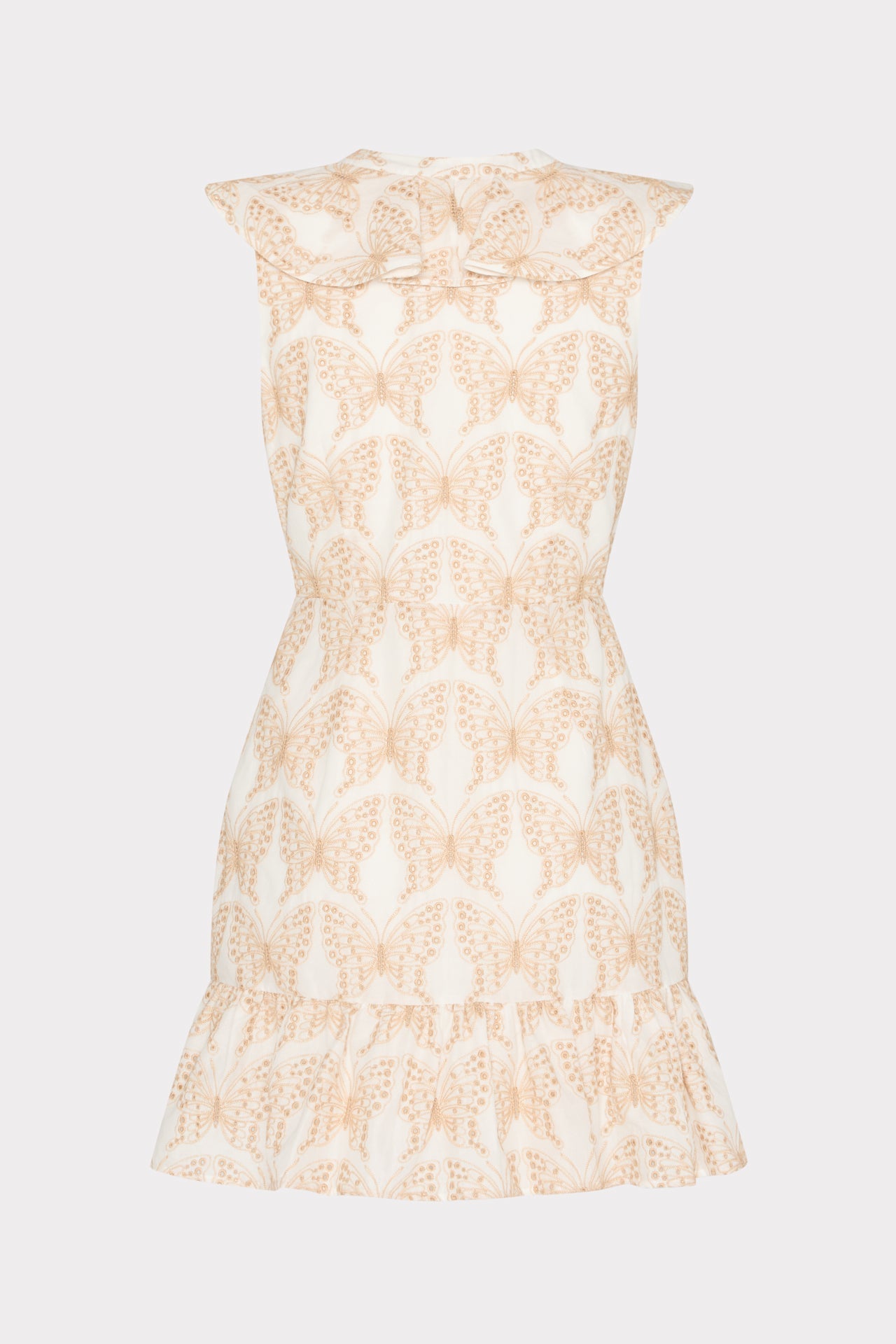 Novi Butterfly Eyelet Wrap Dress White/Tan | Milly Women
