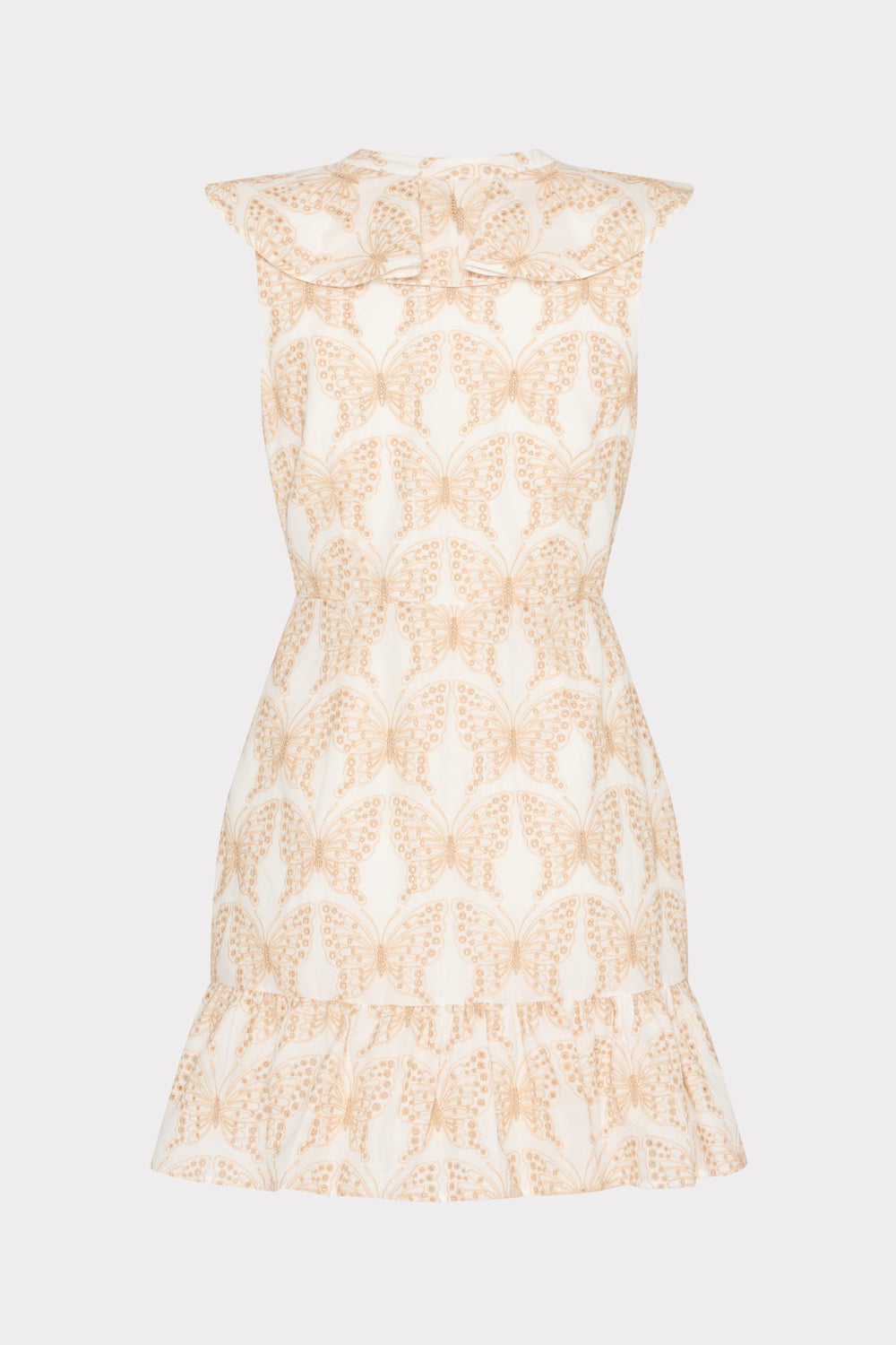 Novi Butterfly Eyelet Wrap Dress White/Tan | Milly Women