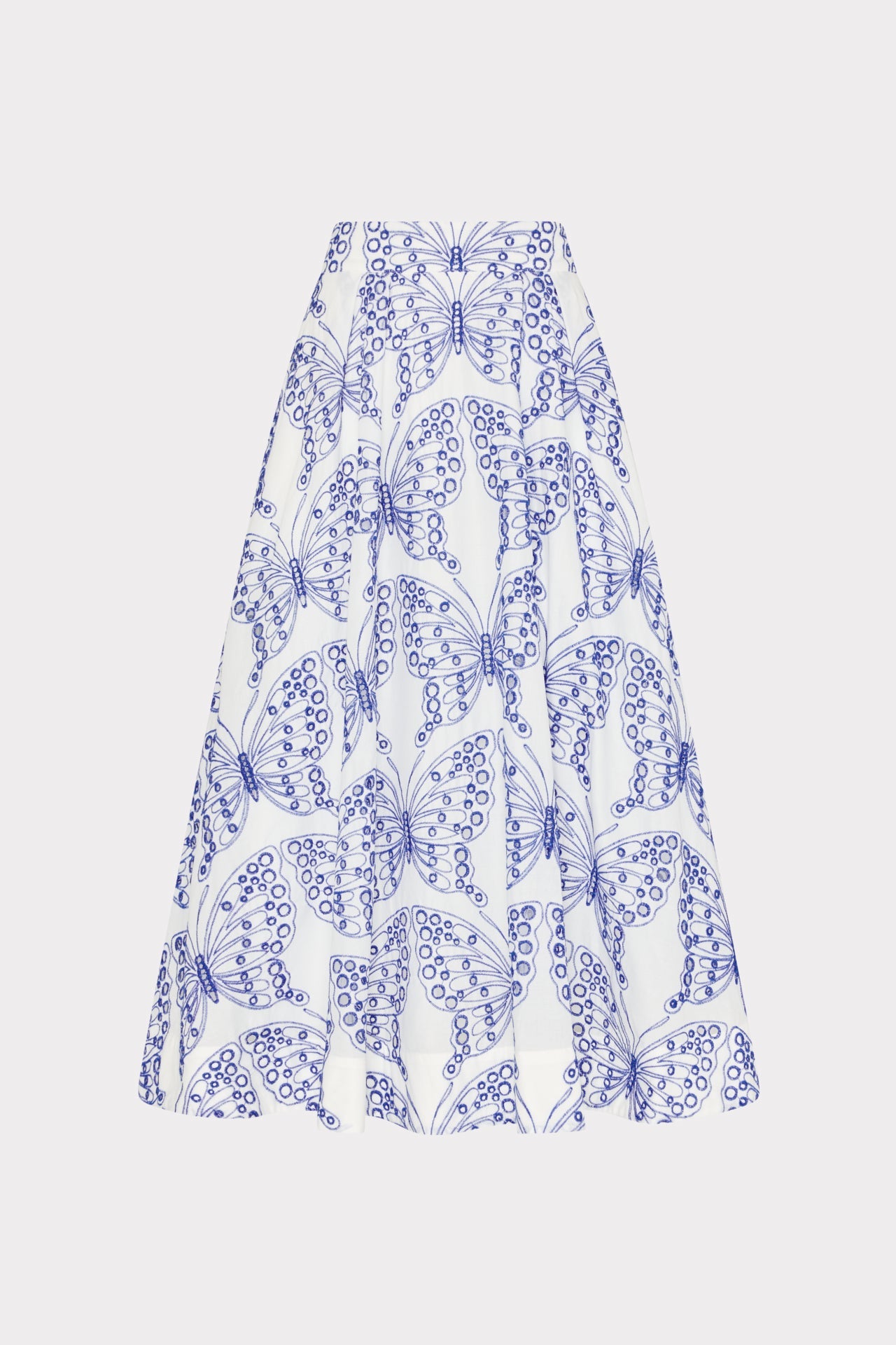Butterfly Eyelet Skirt White/Blue | Milly Women