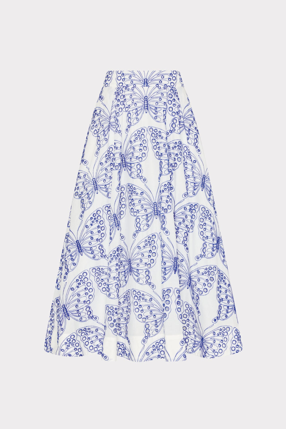 Butterfly Eyelet Skirt White/Blue | Milly Women