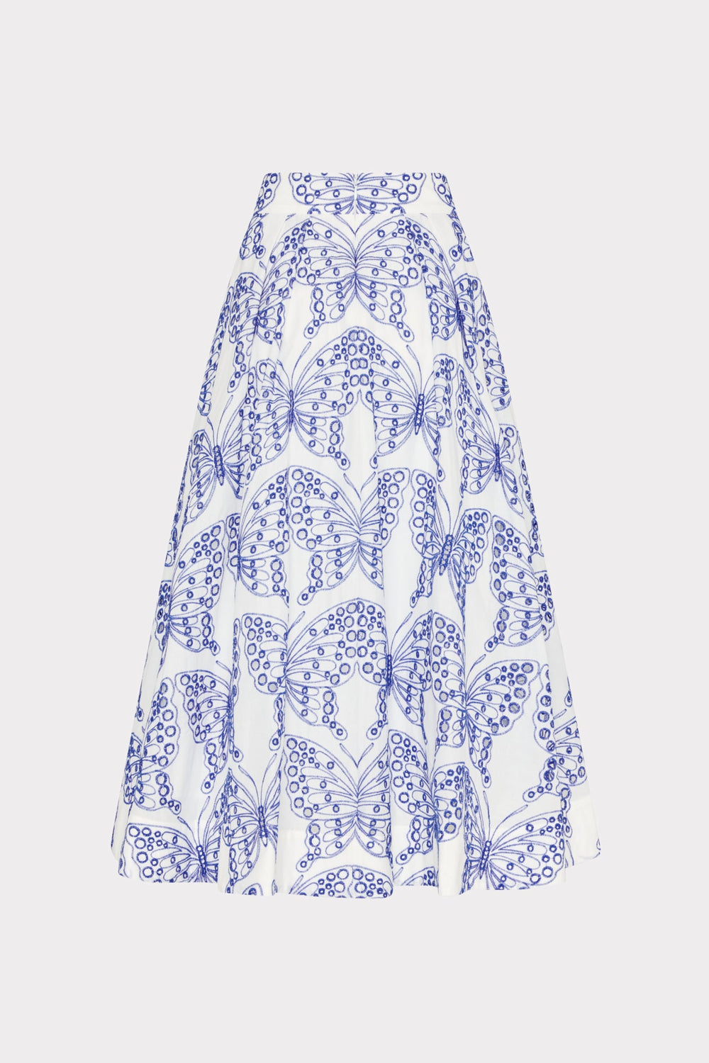 Butterfly Eyelet Skirt White/Blue | Milly Women