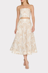 Butterfly Eyelet Skirt White/Tan | Milly Women