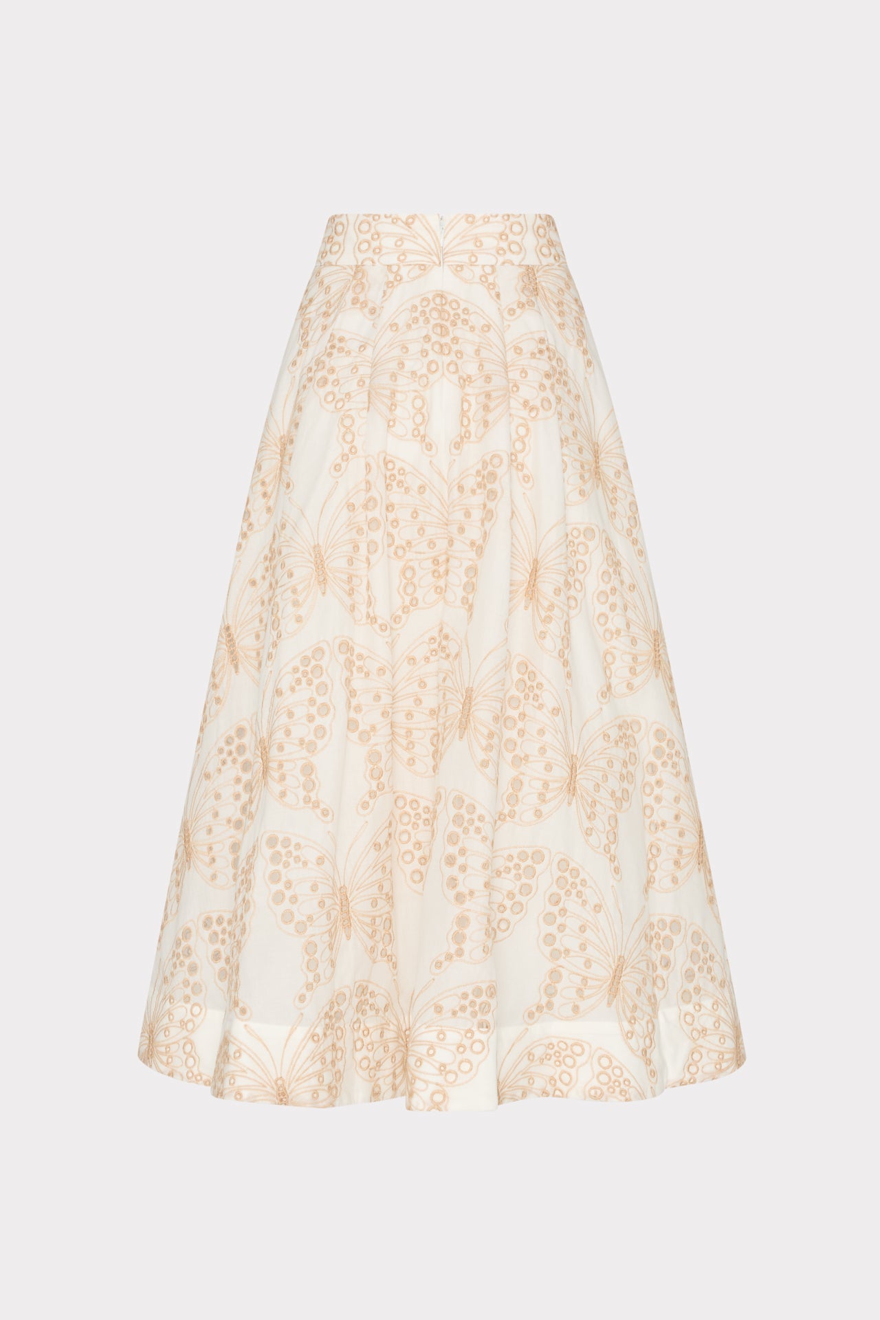 Butterfly Eyelet Skirt White/Tan | Milly Women
