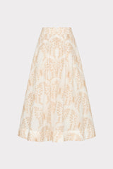 Butterfly Eyelet Skirt White/Tan | Milly Women