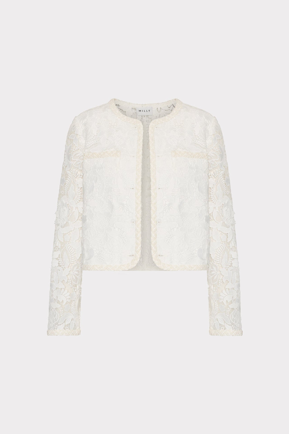 3D Garden Lace Jacket White | Milly Women