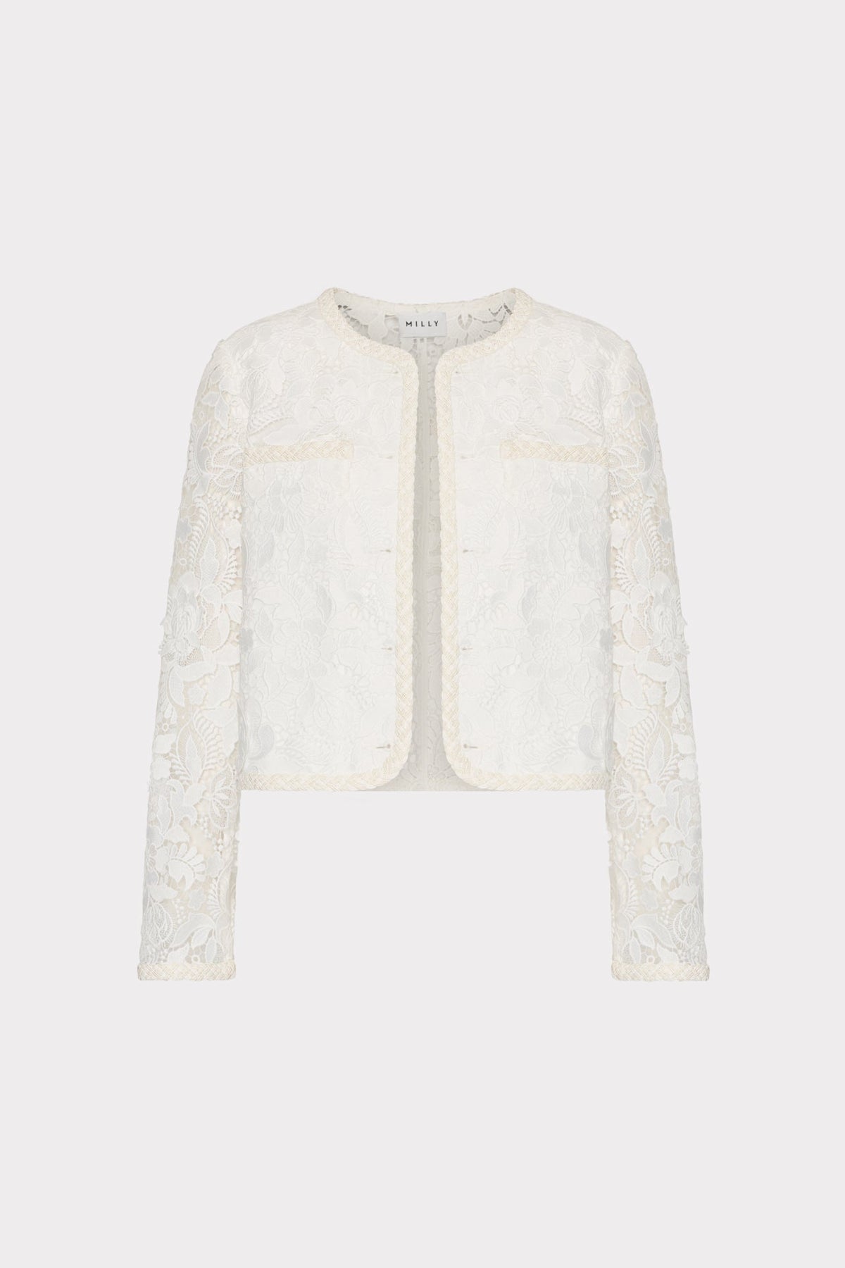 3D Garden Lace Jacket White | Milly Women