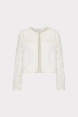 3D Garden Lace Jacket White | Milly Women