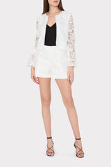 3D Garden Lace Jacket White | Milly Women