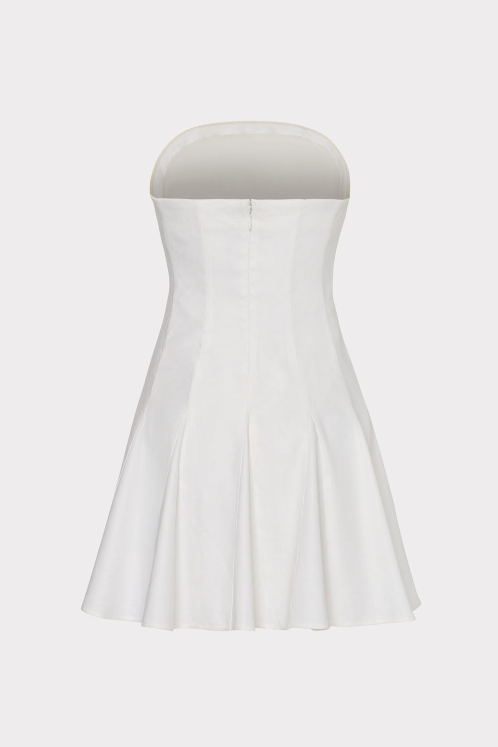 Cameron Solid Linen Strapless Dress White | Milly Women