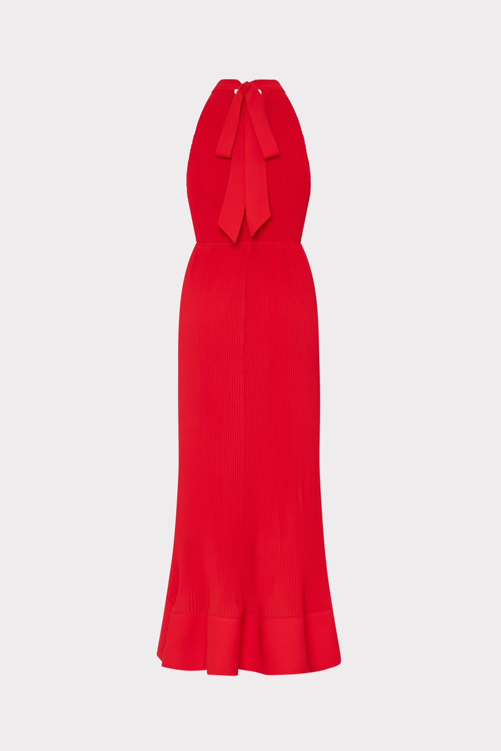 Nalani Halted Pleated Midi Dress Red | Milly Women