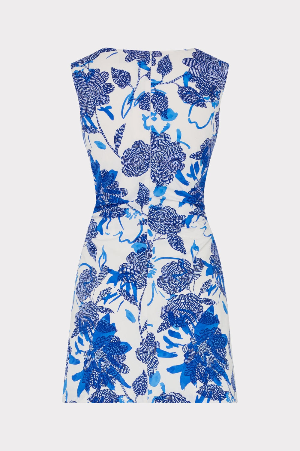 Novella Brushwork Floral Poplin Mini Dress Blue Multi | Milly Women