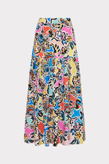 Novi Rainbow Oasis Poplin Maxi Skirt Black Multi | Milly Women