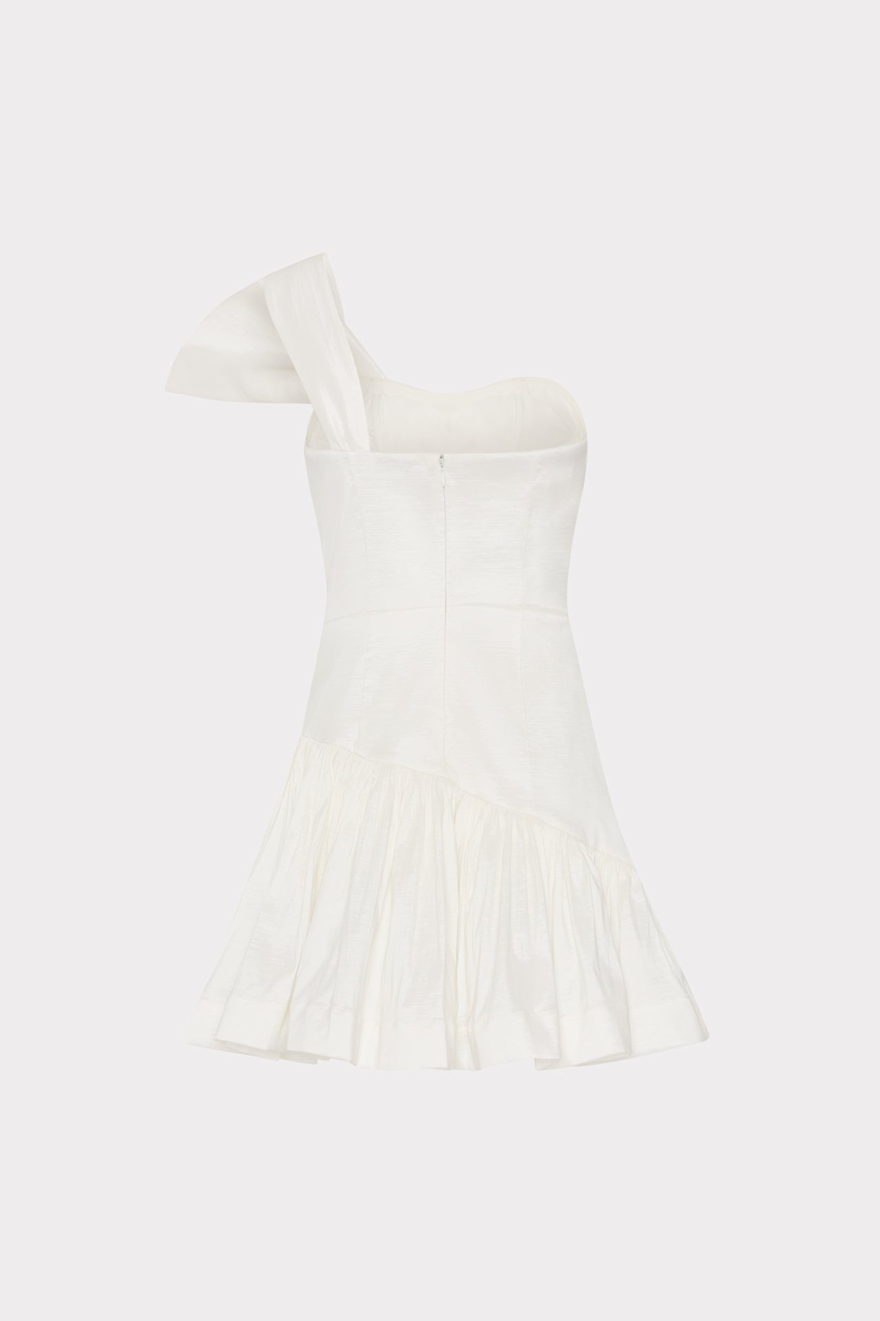 Harley Bow Taffeta Mini Dress Ecru | Milly Women
