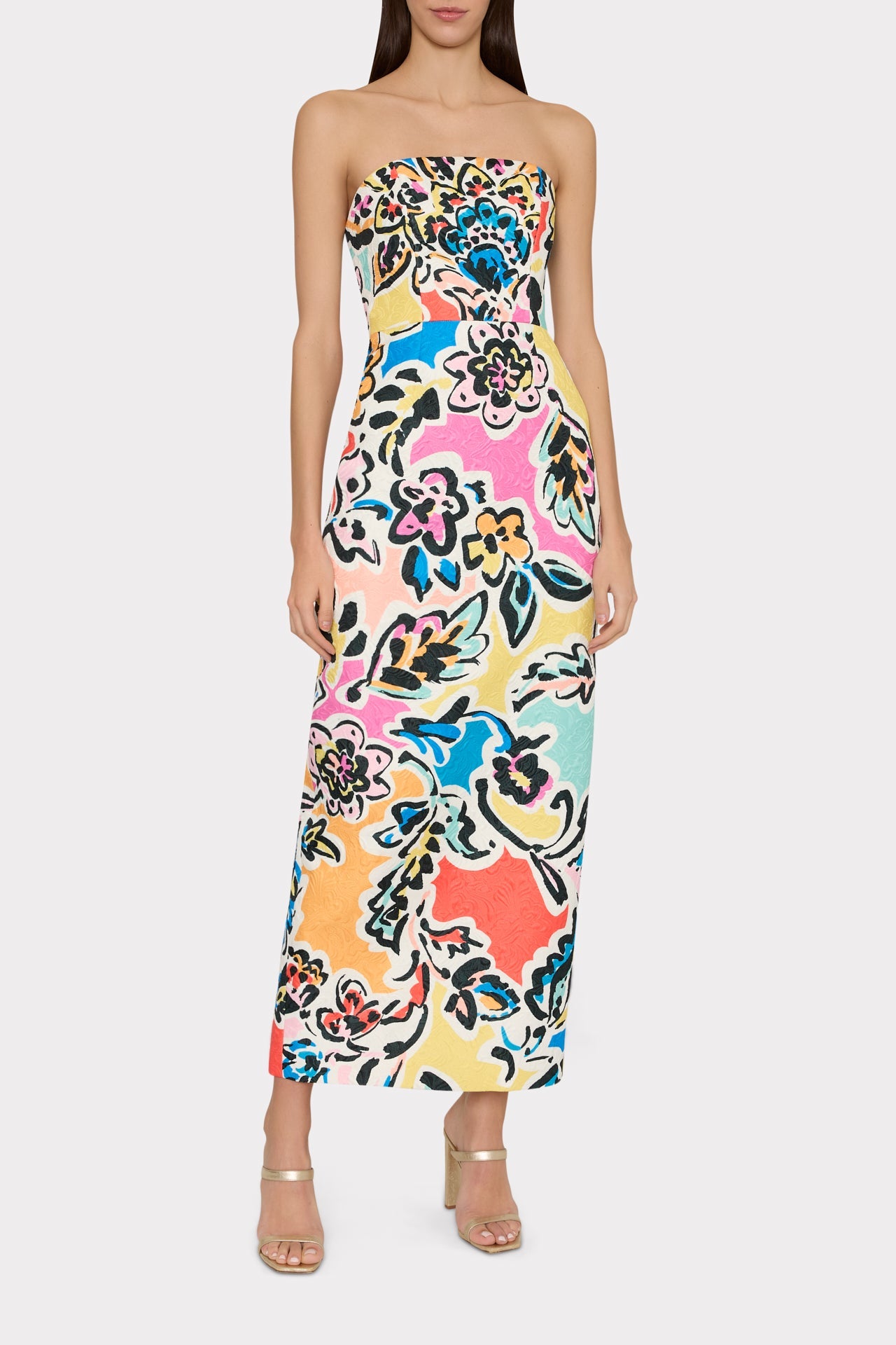 Orion Rainbow Oasis Jacquard Dress Black Multi | Milly Women