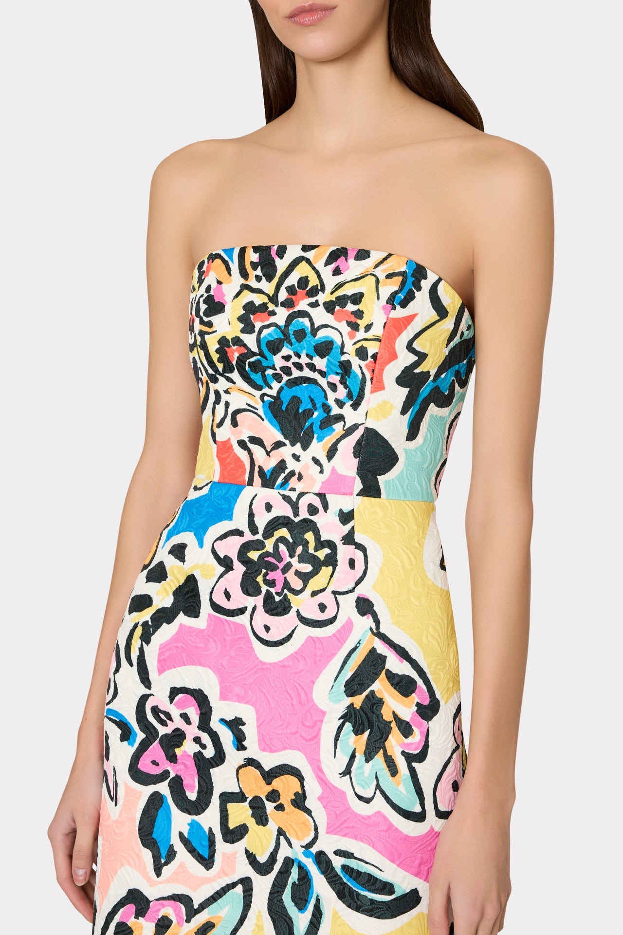 Orion Rainbow Oasis Jacquard Dress Black Multi | Milly Women