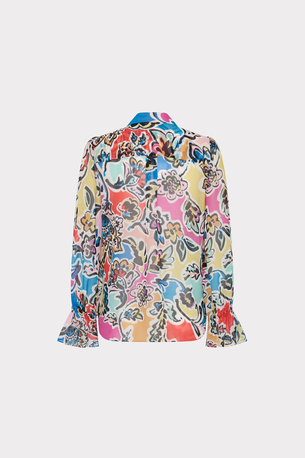Lacey Rainbow Oasis Blouse Black Multi | Milly Women