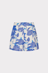 Brushwork Floral Linen Short Blue Multi | Milly Women