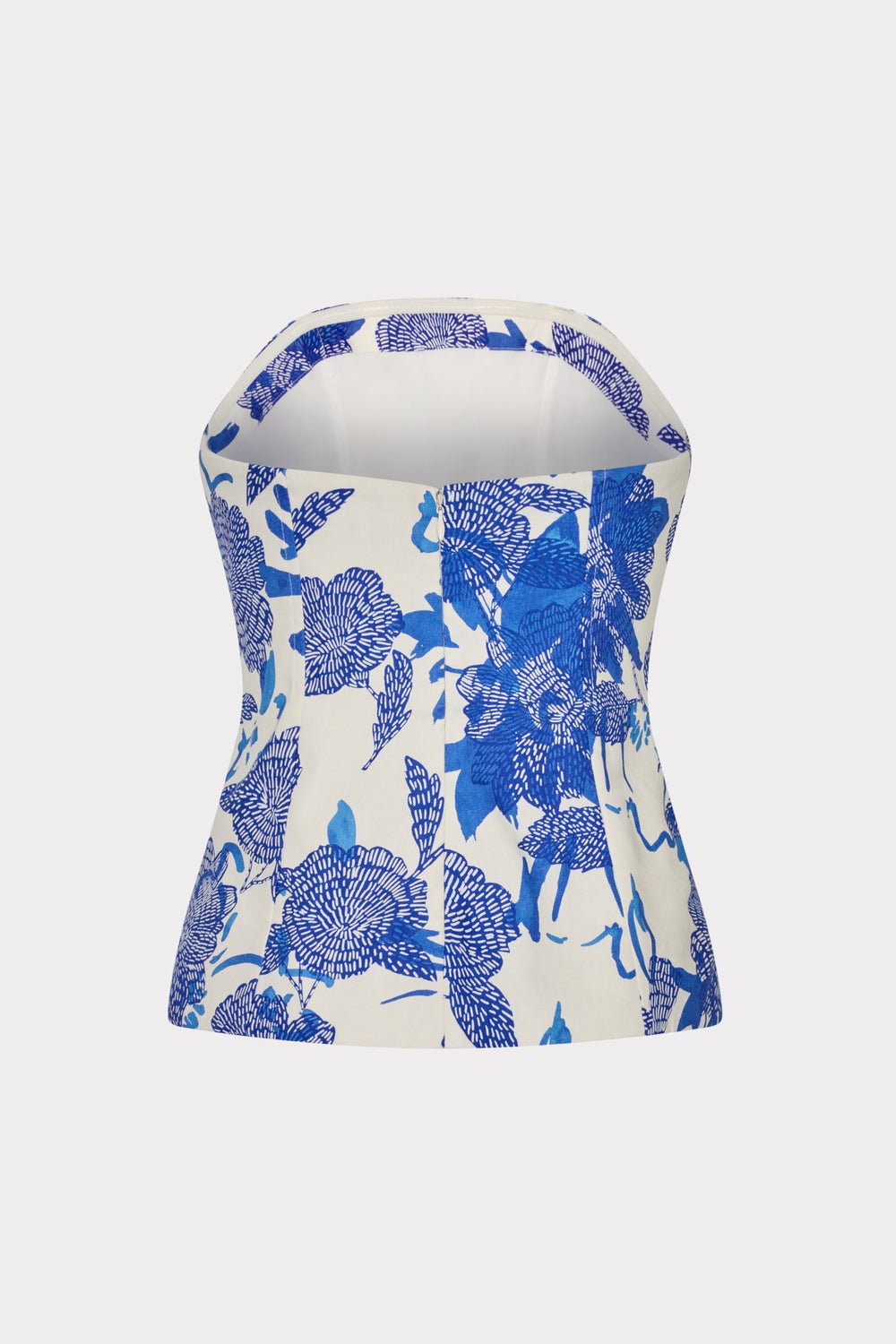 Brushwork Floral Linen Top Blue Multi | Milly Women