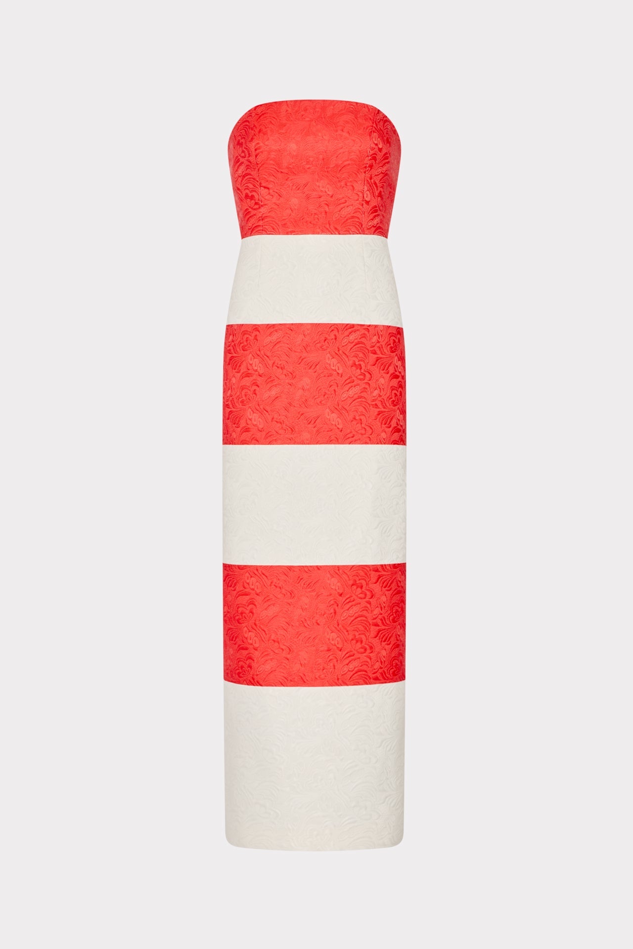 Orion Stripe Jacquard Dress Red/White | Milly Women