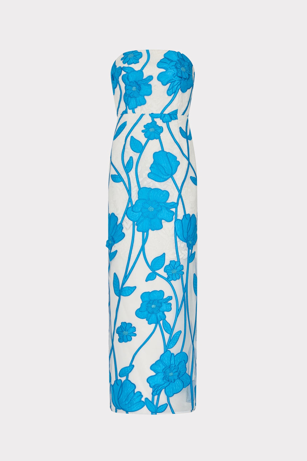 Magnolia Grand Fleur Embroidered Lace Dress Blue/White | Milly Women