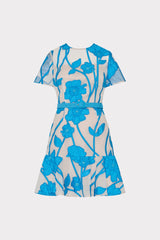 Rosie Grand Fleur Embroidered Mini Dress Blue | Milly Women