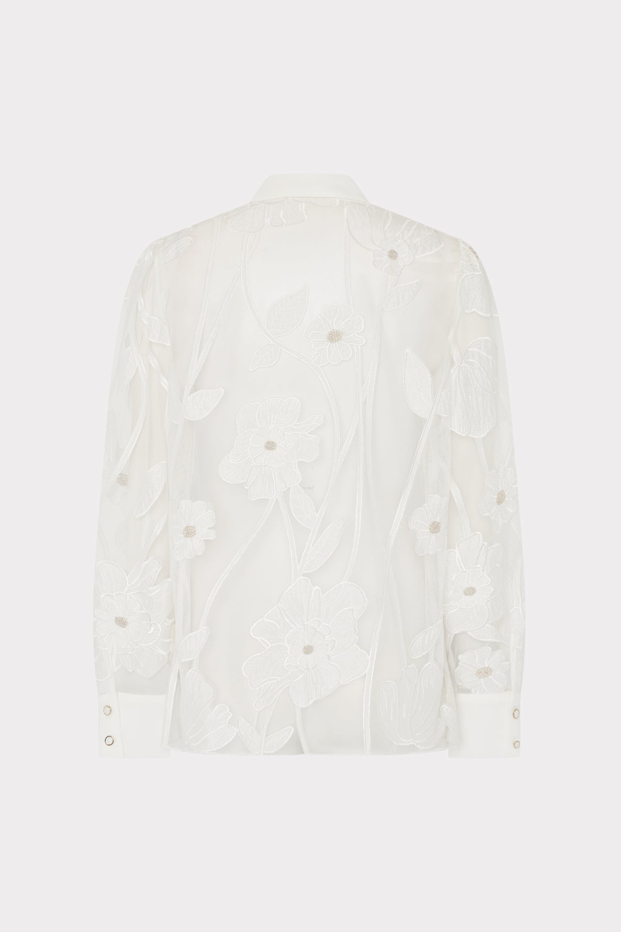 Ashton Grand Fleur Embroidered Top White | Milly Women