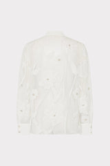 Ashton Grand Fleur Embroidered Top White | Milly Women